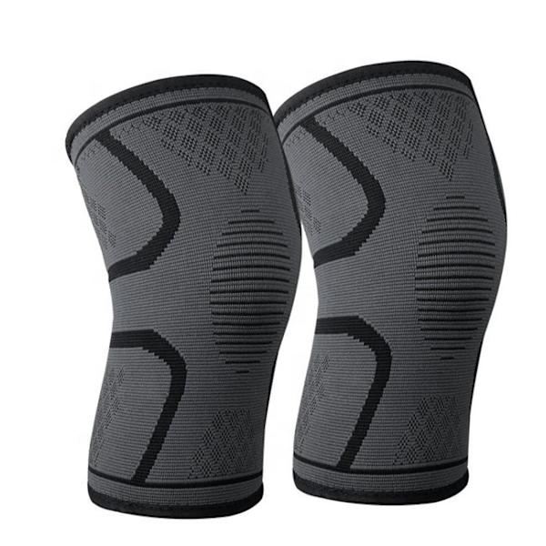 (L,Svart)Sport Knäskydd(2 Pack),Andningsbar Kompressions Knäskydd,Ligament Knäskydd för Meniskskada,Osteoartrit,Skada Återhämtning,Kör