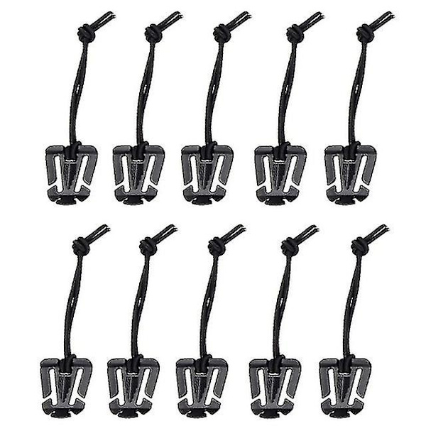 10 st ryggsäcks spänne karbinhakar utomhus nylon camping väska hänge krok klämma Black