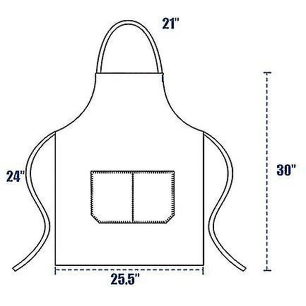 8 Pak Hagesmække i Løs Mængde - Unisex Sort Kommerciel Forhæng Med 2 Lommer Kitche