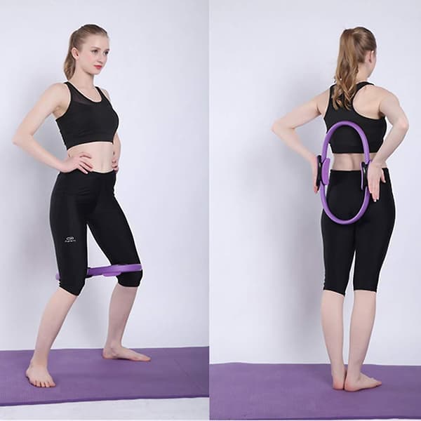 Pilatesring, Yogaring Premium Motståndsring Cirkel, Pilatescirkel Purple
