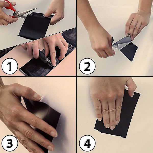 Ultra-resistent vandafvisende og vandtæt klæbebånd transparent Flex Tape Black 10cm