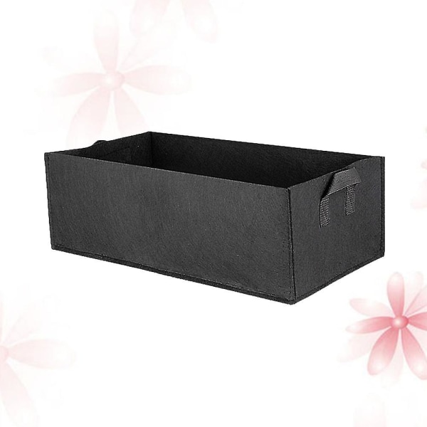 5 st fyrkantiga planteringsväskor rotkontrollväskor grönsaker växt blomma plantskola väska gallon växthus planteringsmaskin trädgårdsverktyg (svart) M