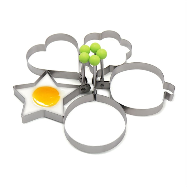 Blomster-kageform rund omeletform bage omelet cirkel omeletter rustfrit stål kage kiks lille form