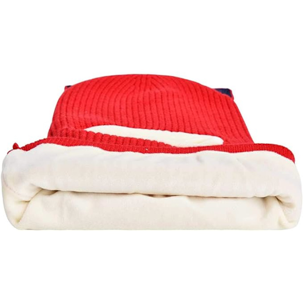 Baby Flicka Pojkar Vinter Varma Halsduk Sjal Mössa Stickad Söt Ansiktsmask Balaclava， Röd