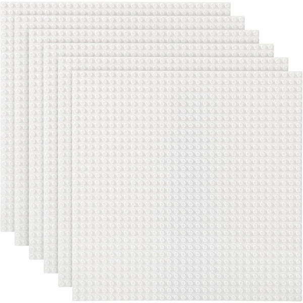 2 kpl Classic Baseplates Rakennuspohjat Rakennuspalikoille 25,5x25,5cm Harmaa White