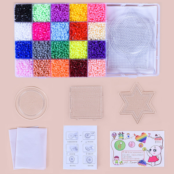 20-färgs stavningsböna set för barn gör-det-själv pedagogiska leksaker rörpärlor fusionsböna varma pärlor 2,6 mm