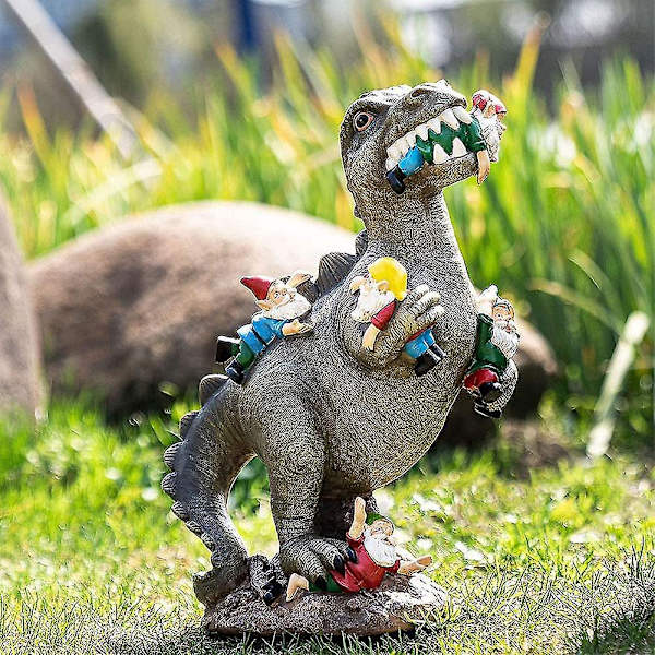 Dinosaur Gnome Statue Have Statue Dinosaur Spiser Gnome Have Dekoration