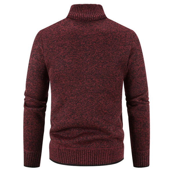 Stickade Casual Cardigans för Män Red XL