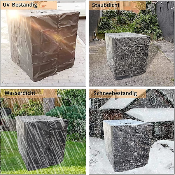 Vattentanksskydd, Ibc-tanksskydd, UV-skydd, Vattentätt, Dammtätt, Regnvattentanksskydd, För Ibc-behållare 120x100x116cm