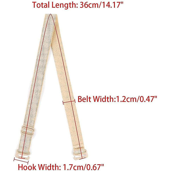 Justerbare skulderstropper for BH for kvinner - Elastisk skulderstropp for BH - Erstatning