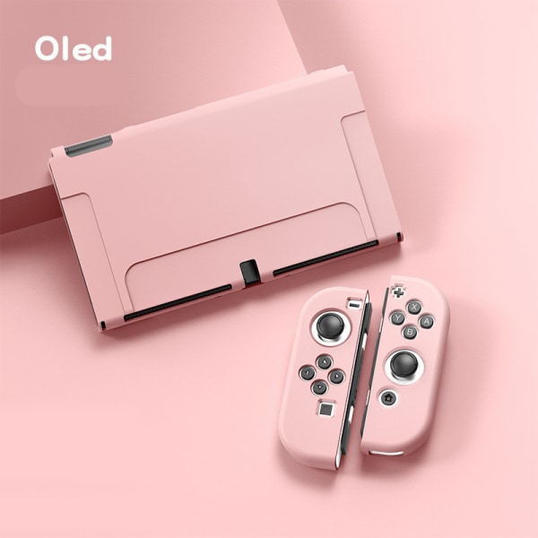 Nintendo Switch OLED -pelikonsoli + peliohjaimen pehmeä case, vaaleanpunainen