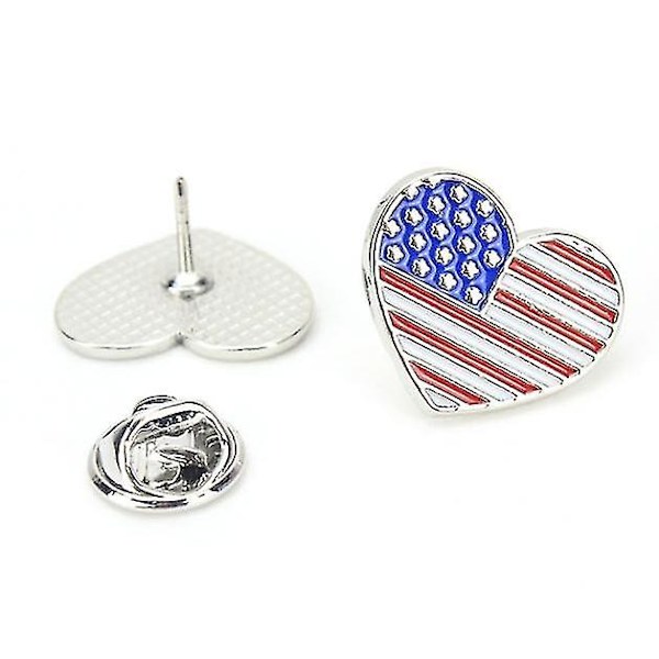 Reversnåle Viftende Flag Pins Land Badges Emaljenåle 2stk America