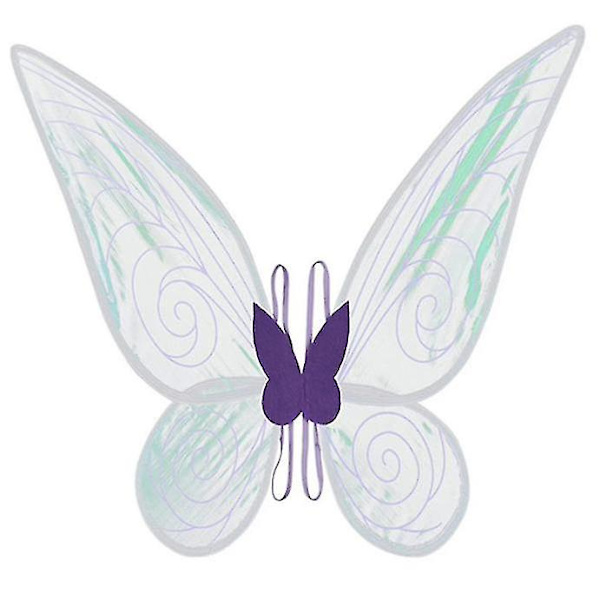 Fe kostyme med alfevinger for småbarn - sommerfuglformede vinger for jenter purple
