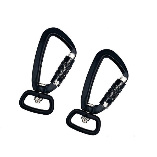 2 stk. Swivel Karabinkrok 360 roterende Spinner Karabinkrok Liten Autolåsende Karabinkrok