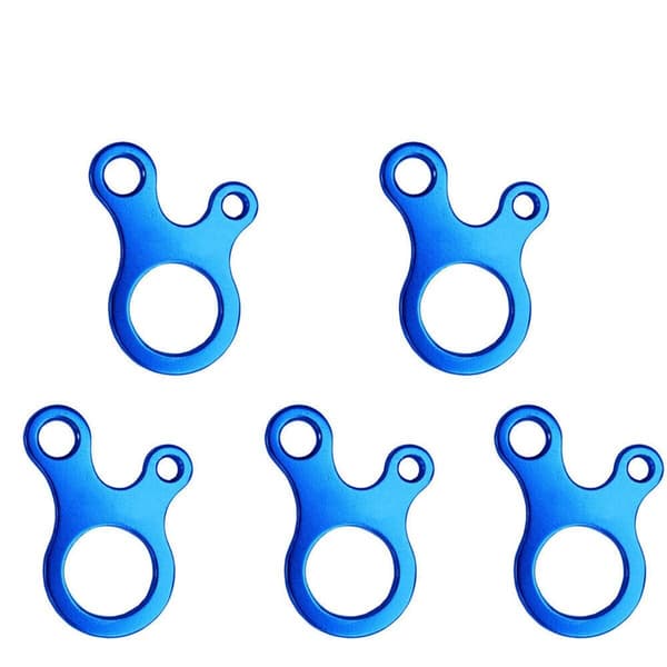 10-pack campingtält repfäste dragkedja karbinhake legering hängare, blå