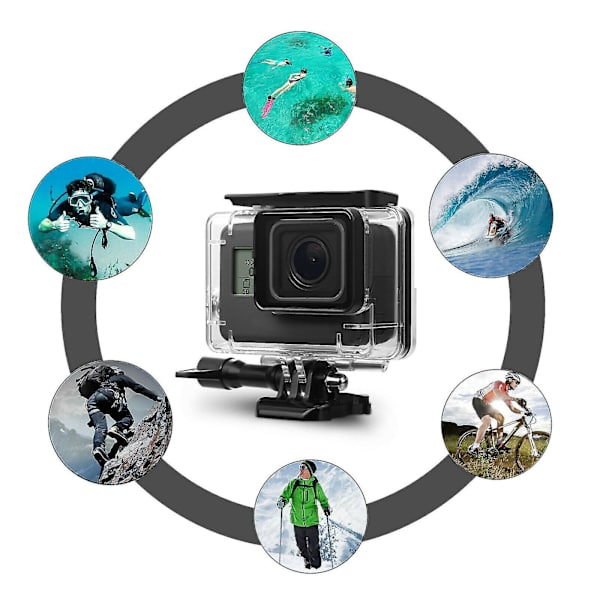 Vedenpitävä kotelo Gopro Hero 7 Black 6 5 suojakotelo kiinnikkeellä gopro5 6 7black