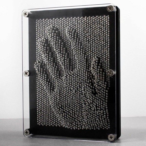 3D Pinart spikerbrett Pinpressions board retro leketøyskulptur med metallspiker 20 x 15 cm