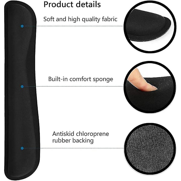 Tangentbordshandledsstöd, ergonomiskt handledsstöd för tangentbord och mus, minnesskum