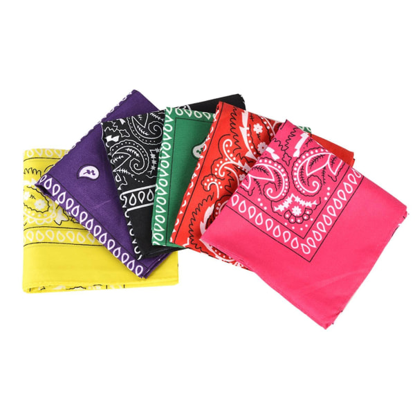 Unisex Square Paisley Bandanas Hip Hop Fashion Fabric Ride Mask Headbands For Women Girls Sport Hair Bands Scarfs