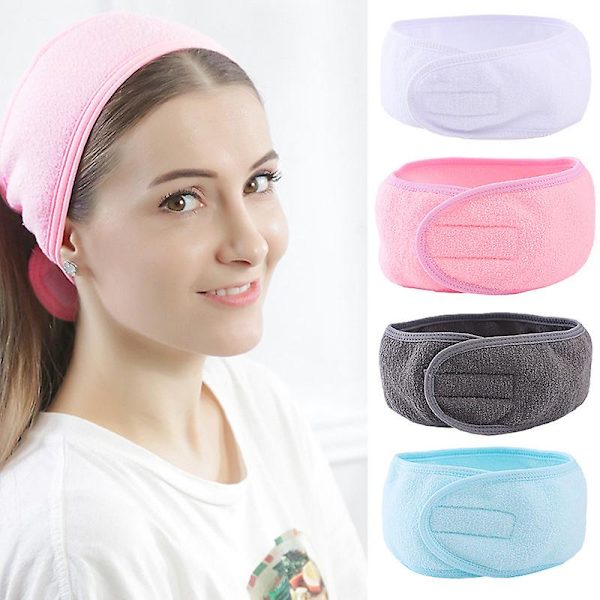 3 st. Facial Spa-pannband - Makeup Dusch Bad Wrap Sport Pannband Frotté Purple