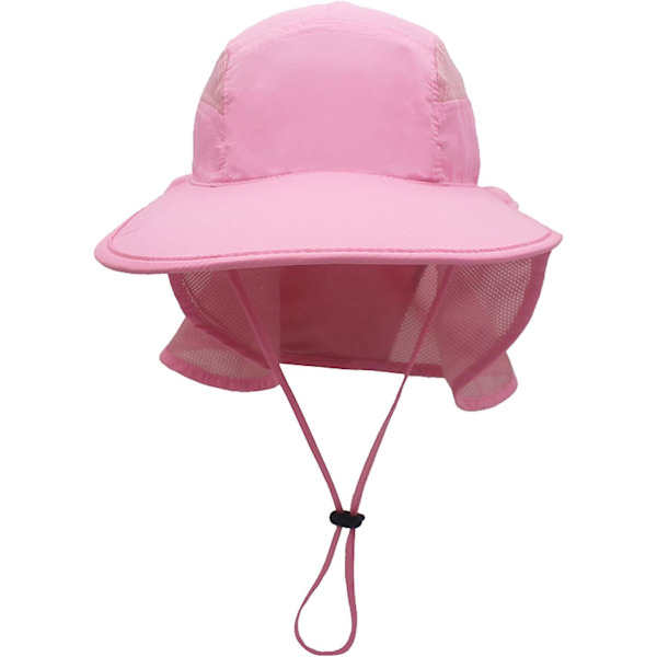 Solhatt, Herr, Dam, Upf 50+ Utomhus Uv Sommarkeps Med Nackskydd, Vandring, Fiskehatt, Strand Fällbar Safari Bush, Hattar, Meshhatt Pink