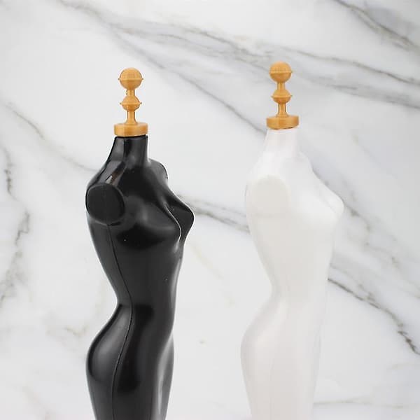 Sort Mannequin Stativ Model Til Dukker Tøj Kjole Display Holder 25cm white