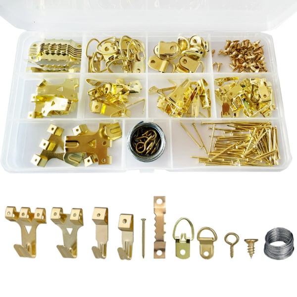 203 Fine Gold Bilde Ramme Henge Spenner, Ramme Henge Kit, Bilde Ramme Henge Verktøy, Heavy Duty Henge Tilbehør