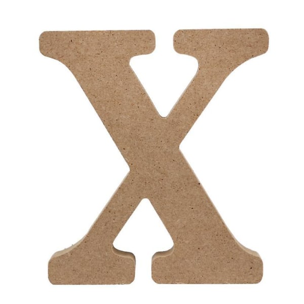 Trebokstav, designbare trebokstaver Uferdige trebokstaver X