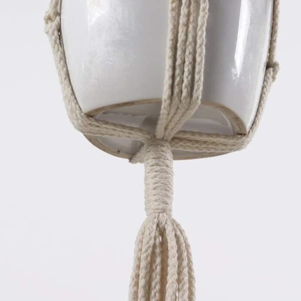2 stk. Macrame planteophæng indendørs bomuld macrame planteophæng (100 cm)