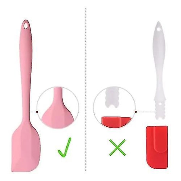 Silicone Spatula Set, High Heat-resistant One Piece Design, Non-stick Rubber