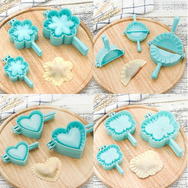 1 st 3 modell DIY dumplingsverktyg kök dumplingsform blomma hjärta fjäril degpress dumplings paj ravioli kökstillbehör