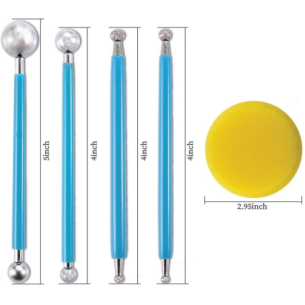 24st Polymer Lera Verktyg Modellering Lera Skulptering Verktyg Kit för Keramik Skulptur Trä Prickverktyg 24PCS