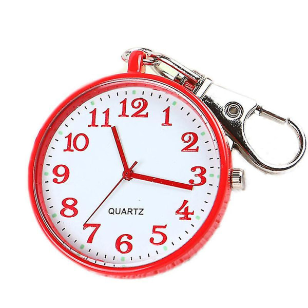 Kvartsi watch avaimenperä kellot pyöreä kellotaulu kannettava yksinkertainen riipus naisille miehille
