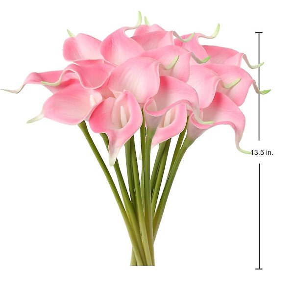 Kunstig Calla Lily 10 stk Orange Blomster Kunstige Lillier Blomsterbuket Falske Calla Lillier Plante Dcor Til Blomsterarrangement Bryllup, Braidal, H 5 20pcs