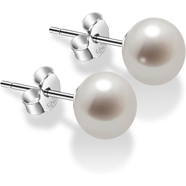Dam smyckesset med odlade vita pärlor Dam pärlhalsband armband och örhängen set Original dam födelsedagspresent/bröllopspresent