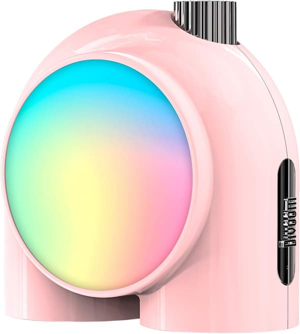 Trådlös smart skrivbordslampa, programmerbar RGB LED-omgivningsljus,