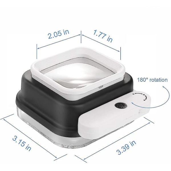 Luppi suurennuslasi 10x 15x 20x Monitoiminen kädessä pidettävä suurennuslasi Säädettävä