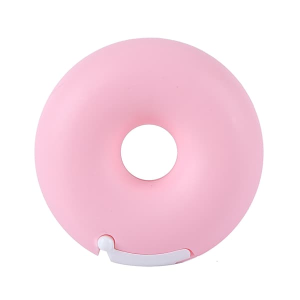 Rosa Donutformad Tejpdispenser, 7.5*7.5*3cm Mini Tejpdispenser