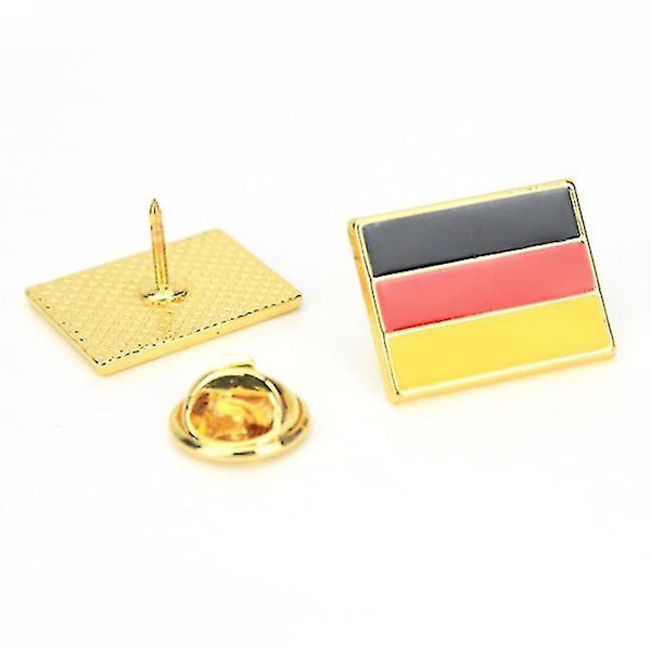 Reversnåle Viftende Flag Pins Land Badges Emaljenåle 2stk Germany