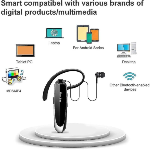 Bluetooth Earpiece V5.0 Wireless Handsfree Headset With Microphone