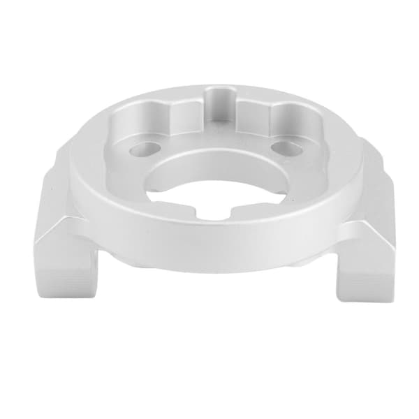 2 kpl Metallinen C-napa-alusta Caster Block C-istuin 4WD Solid Axle RC-auton päivitysosille, hopea