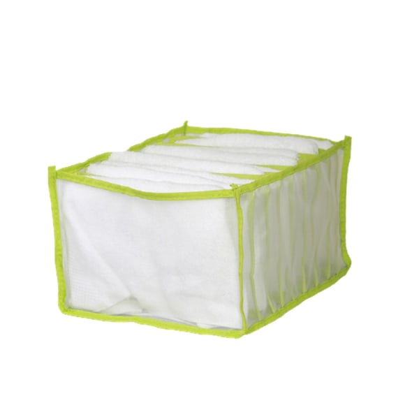 Hopfällbar garderob klädlåda arrangör multifunktionell stor kapacitet fack förvaringslåda ny 7 Grids Green