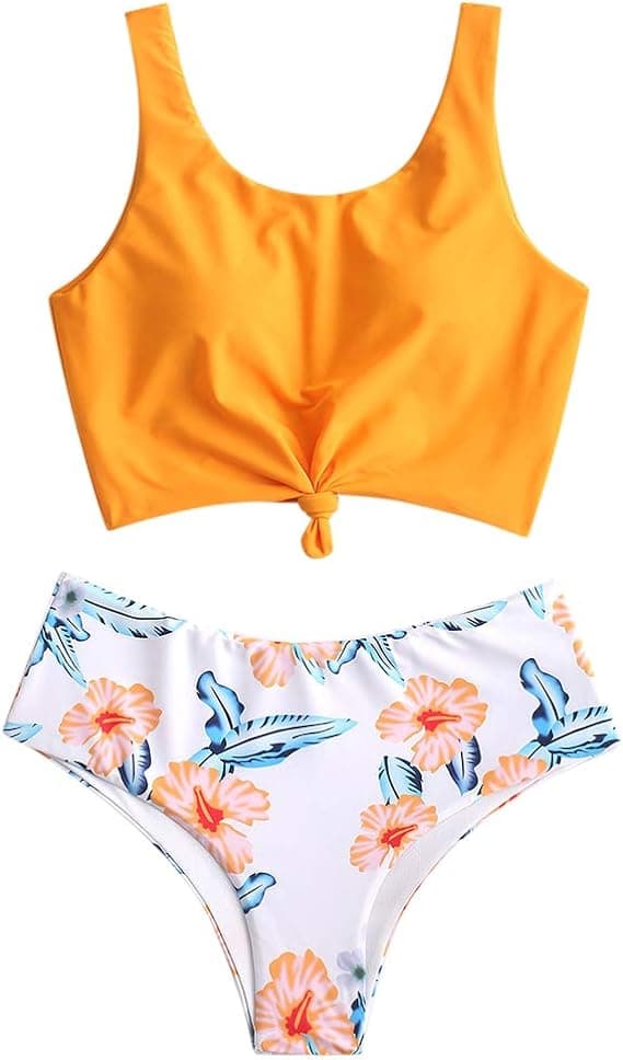 Kvinnors Bikini Tvådelad Baddräkt, M