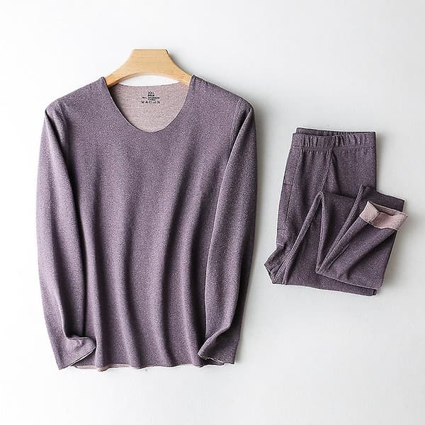 Herre Termisk Underlag Sett Base Layer Fleece Fôret Myk Topp Bunn XL