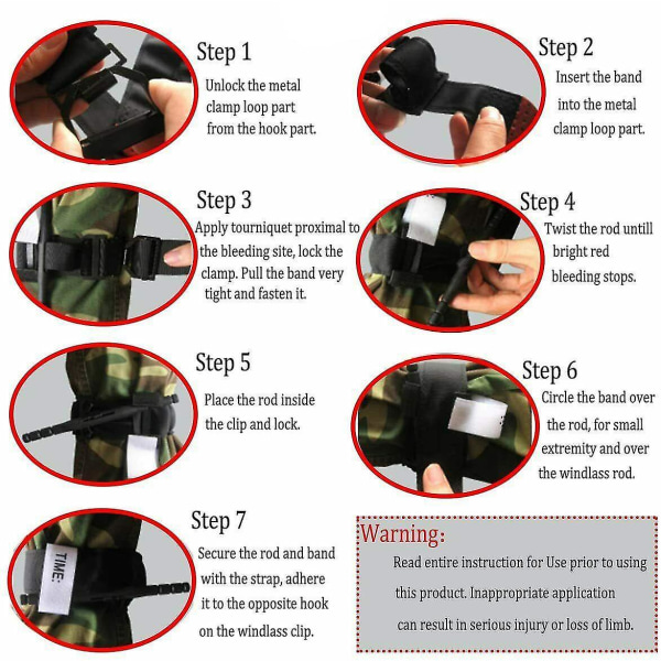 5 st utomhus akut första hjälpen kit snabb tourniquet enhands applikation