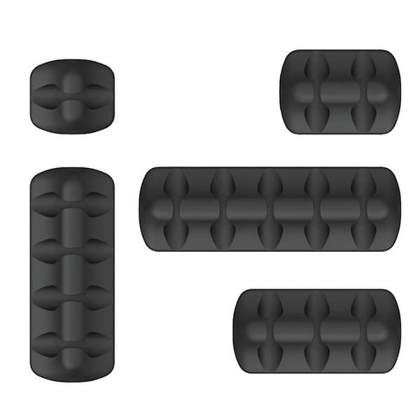 Kabelklips Kabelholder [pakke med 5] Multifunksjonelt kabelguide Kabelarrangørsett Black