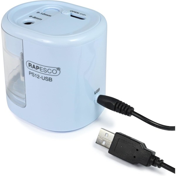 USB elektrisk blyantspisser, blå