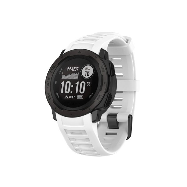 For Garmin Instinct/Instinct Tide/Tactical Silikonrem med verktøy, Hvit