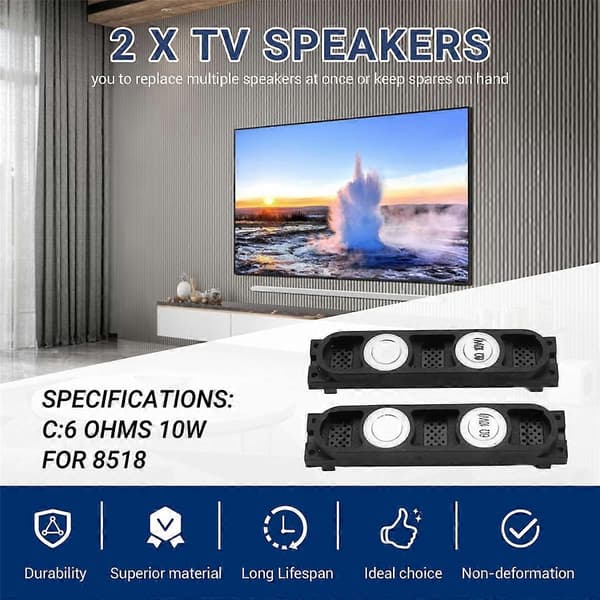 2 ST för TV-högtalare 6 Ohm 10W för 8518