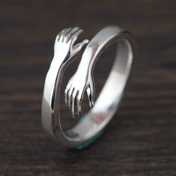 Par Kram Ring, 925 Sterling Silver Kram Ring För Par Kvinnor Flickor Smycken